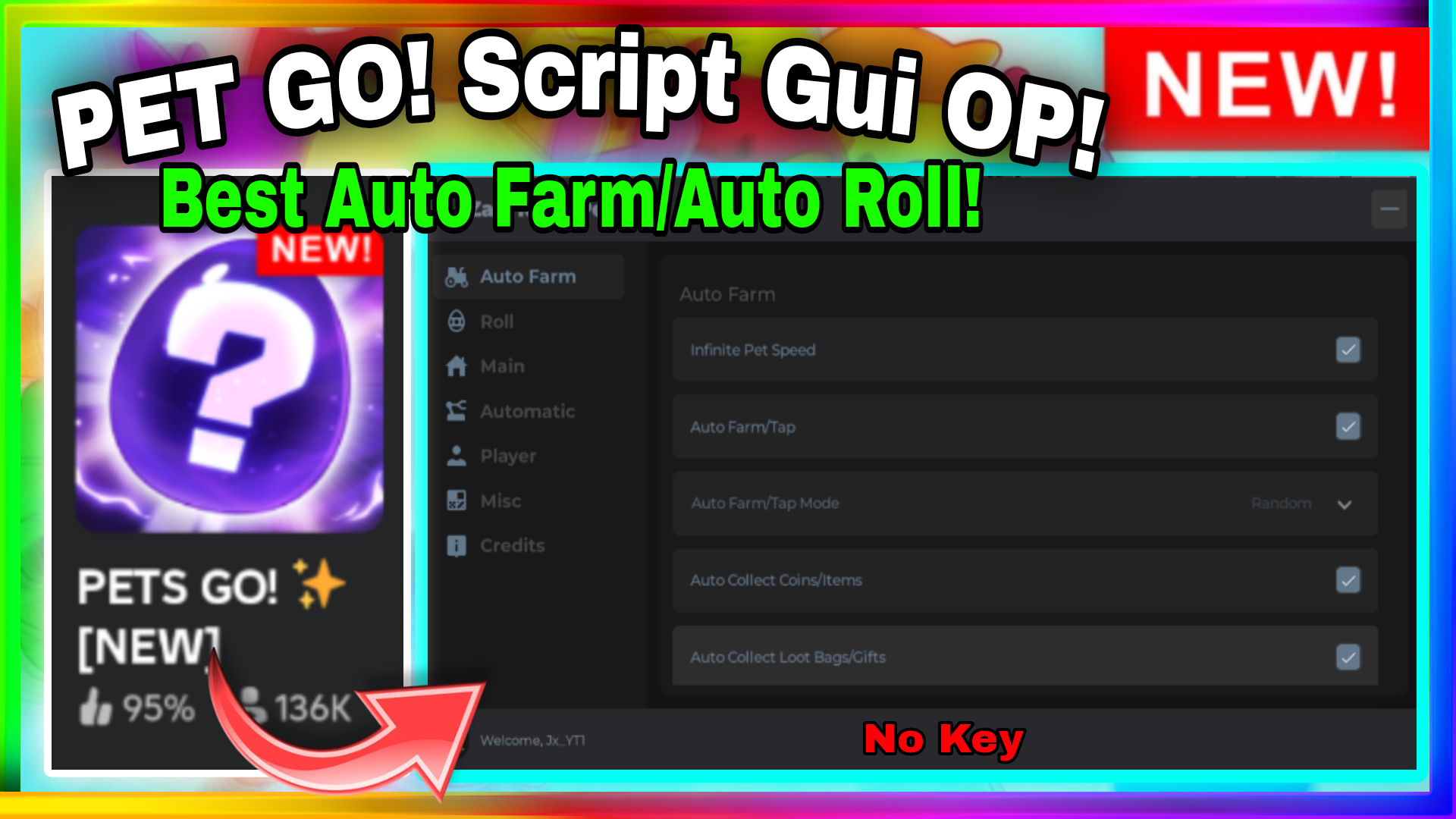 Pets Go! Script Hack GUI OP! 2024 • No Key • Auto Farm Coins, Auto Roll, Auto Upgrade, Etc! [Zap Hub]