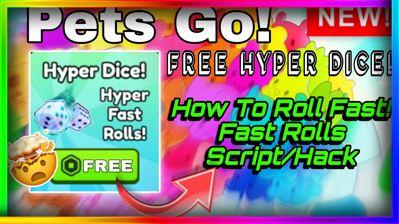 Pets Go! Script OP Hack • FREE Hyper Dice! • Tutorial How To Fast Roll Without Gamepass