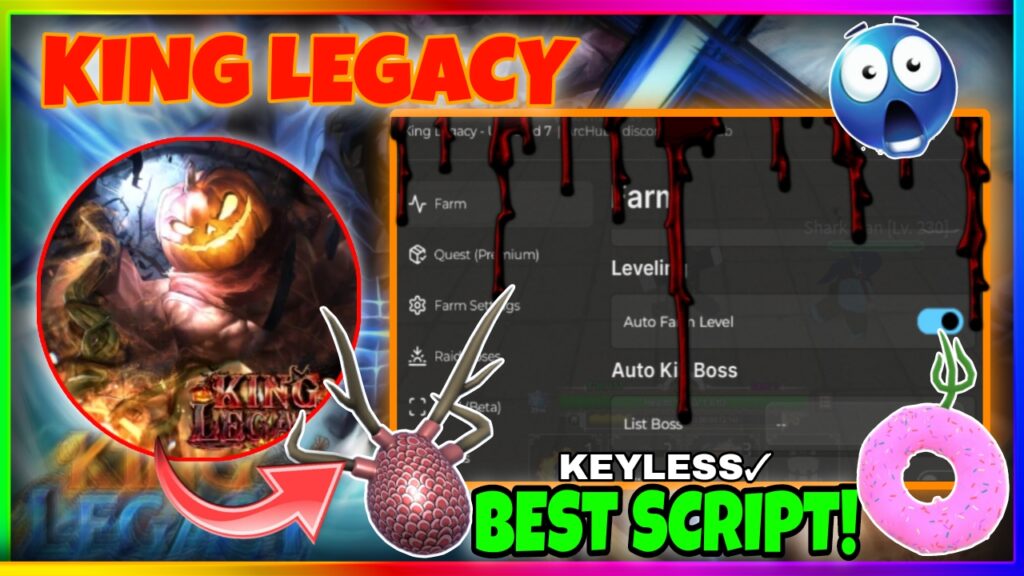 [🎃UPDATE] King Legacy Script Hack OP! • INF GEMS / DUPE FRUIT • Best Auto Farm GUI! [Arc Hub]