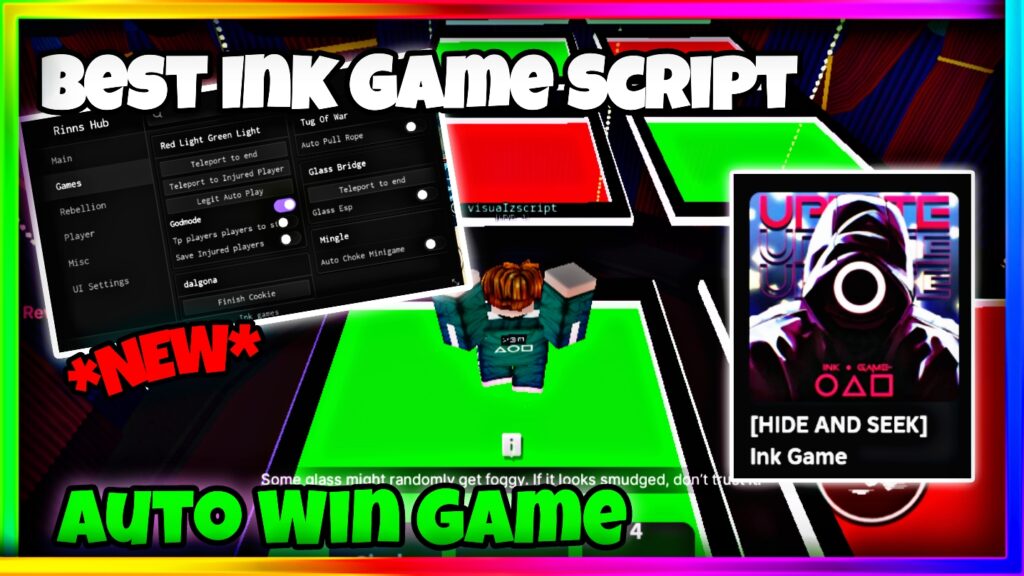*NEW* Ink Game Script GUI PASTEBIN • NO KEY • Auto Win Games, God Mode Etc.