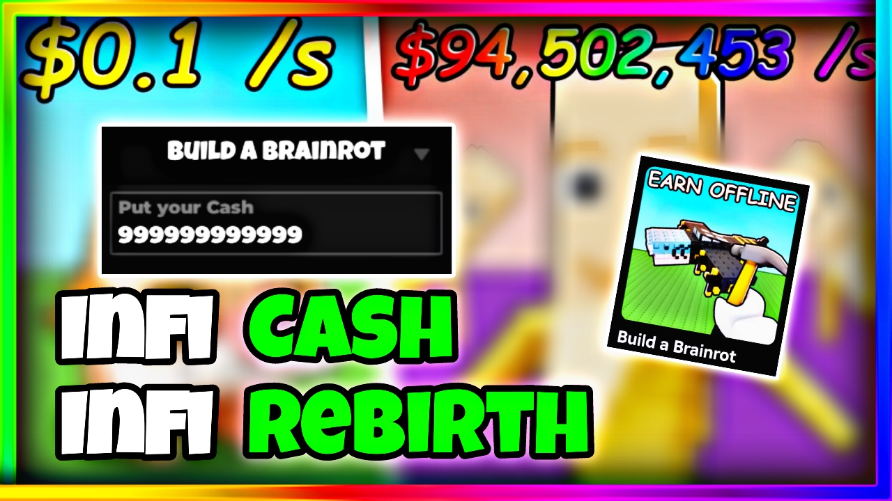Build A Brainrot Script OP! • No Key • Infinite Cash, Infinite Rebirth