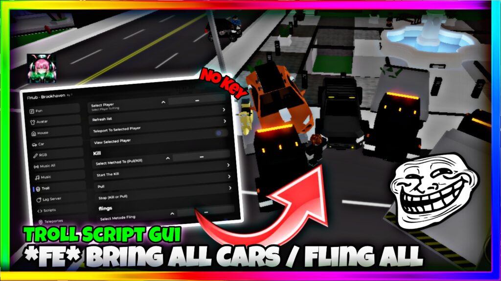 Brookhaven Script GUI  2025 • No Key • FE Troll Hub, Kill All, Bring All, Lag Server And More! |