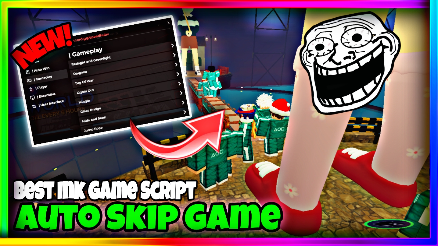 Ink Game Script Pastebin 2025 • Auto Skip All Games, God Mode, ESP, Bring All Guards |