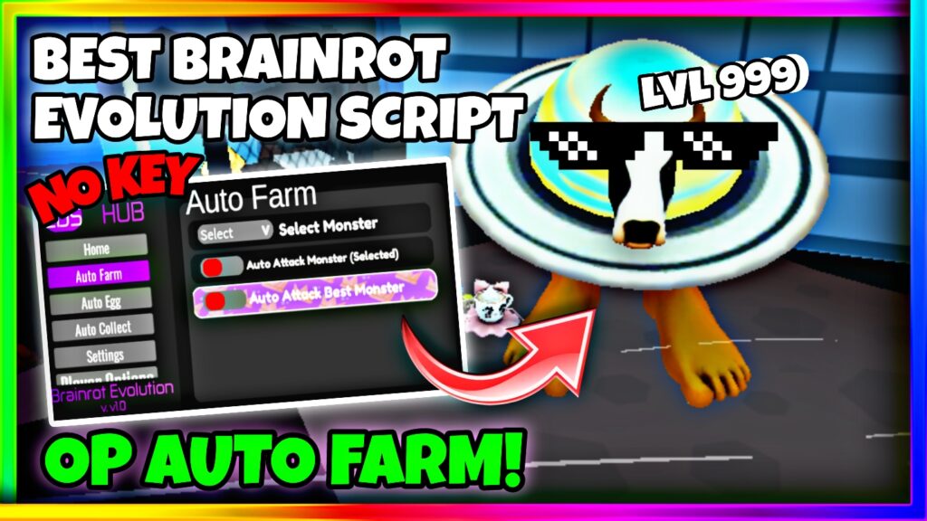 Brainrot Evolution Script Pastebin • No Key • Auto Farm, Auto Monster, Inf Money & More |