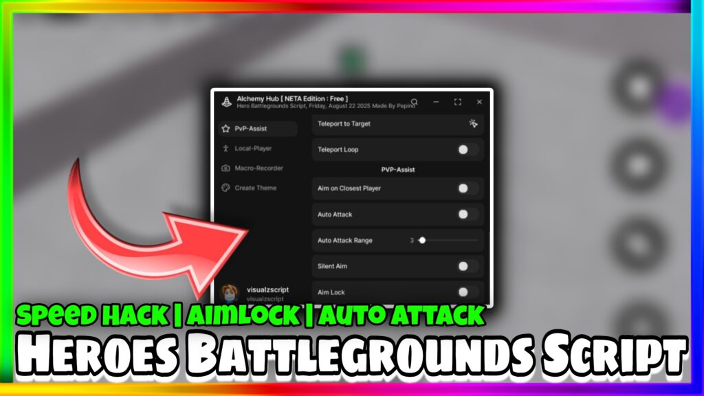 Heroes Battlegrounds Script Pastebin • Auto Farm, Aim Lock, Auto Attack And More |