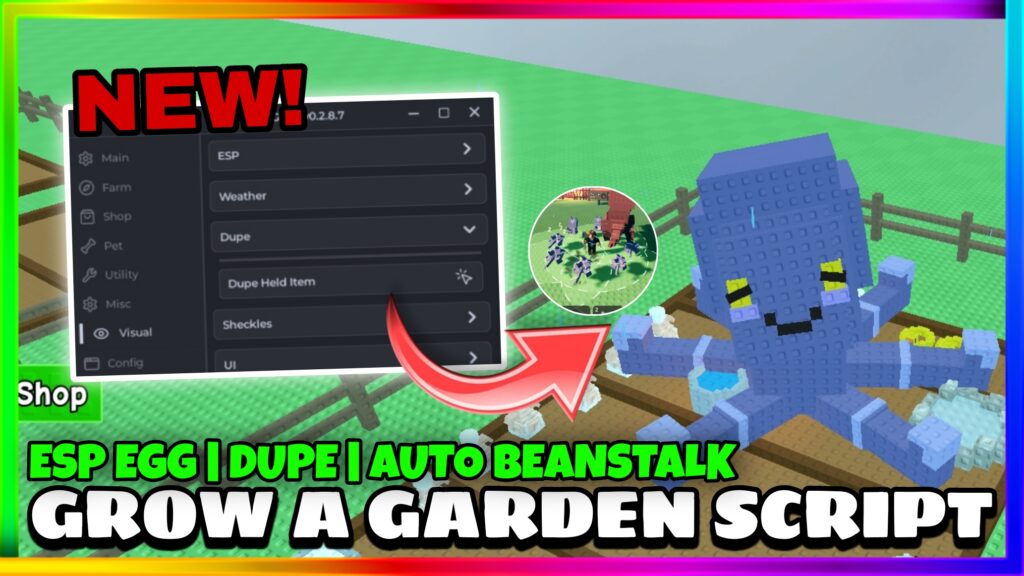 [NEW] Grow A Garden Script Pastebin | Auto Event, Auto Beanstalk, ESP EGG, DUPE, Middle Pets |