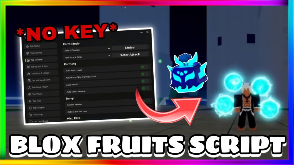 [NEW] Blox Fruits Script Pastebin • No Key • Auto Farm, Auto Raid, Chest Farm And Many More |